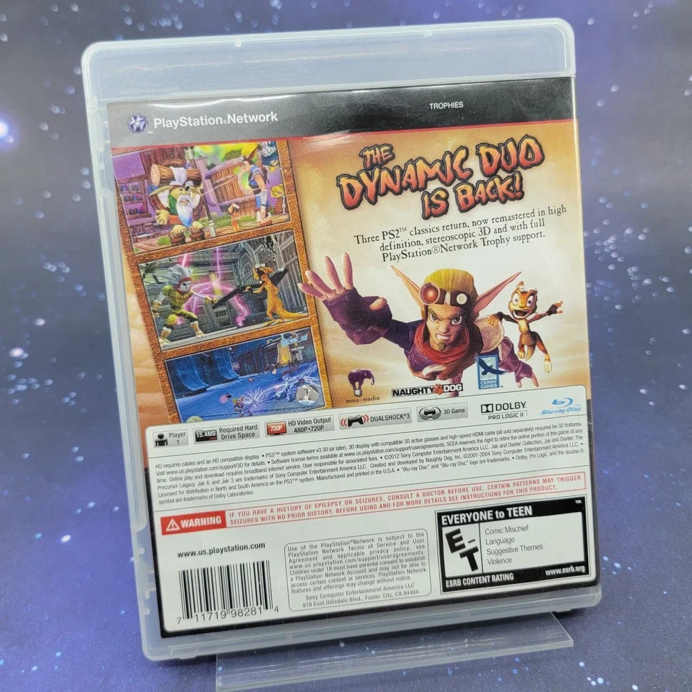 Jak and Daxter Collection Sony PS3 Remastered HD Trilogy Jak II Jak 3 BCUS 98281